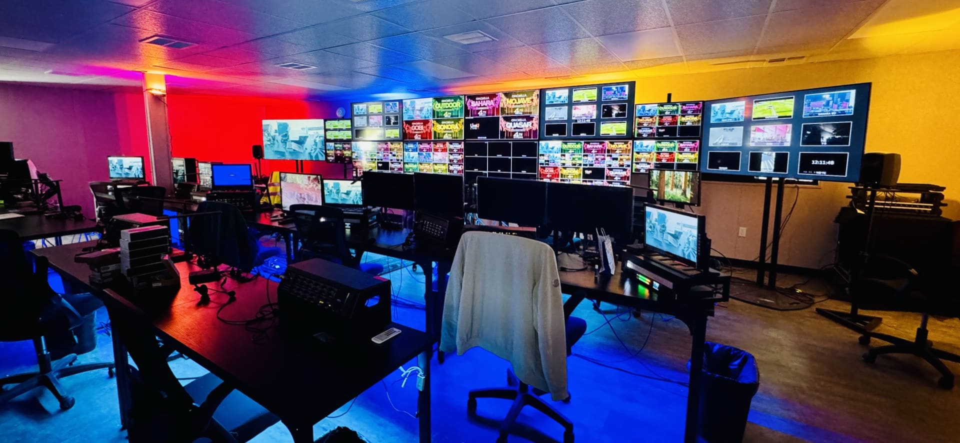 Festival livestream control room